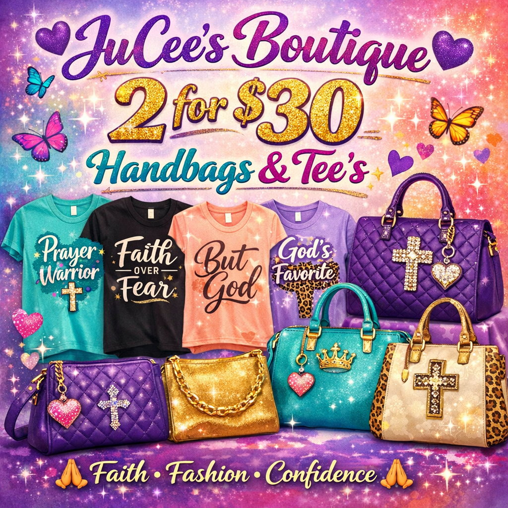JuCee’s 2 for $30 Handbag & Tee’s